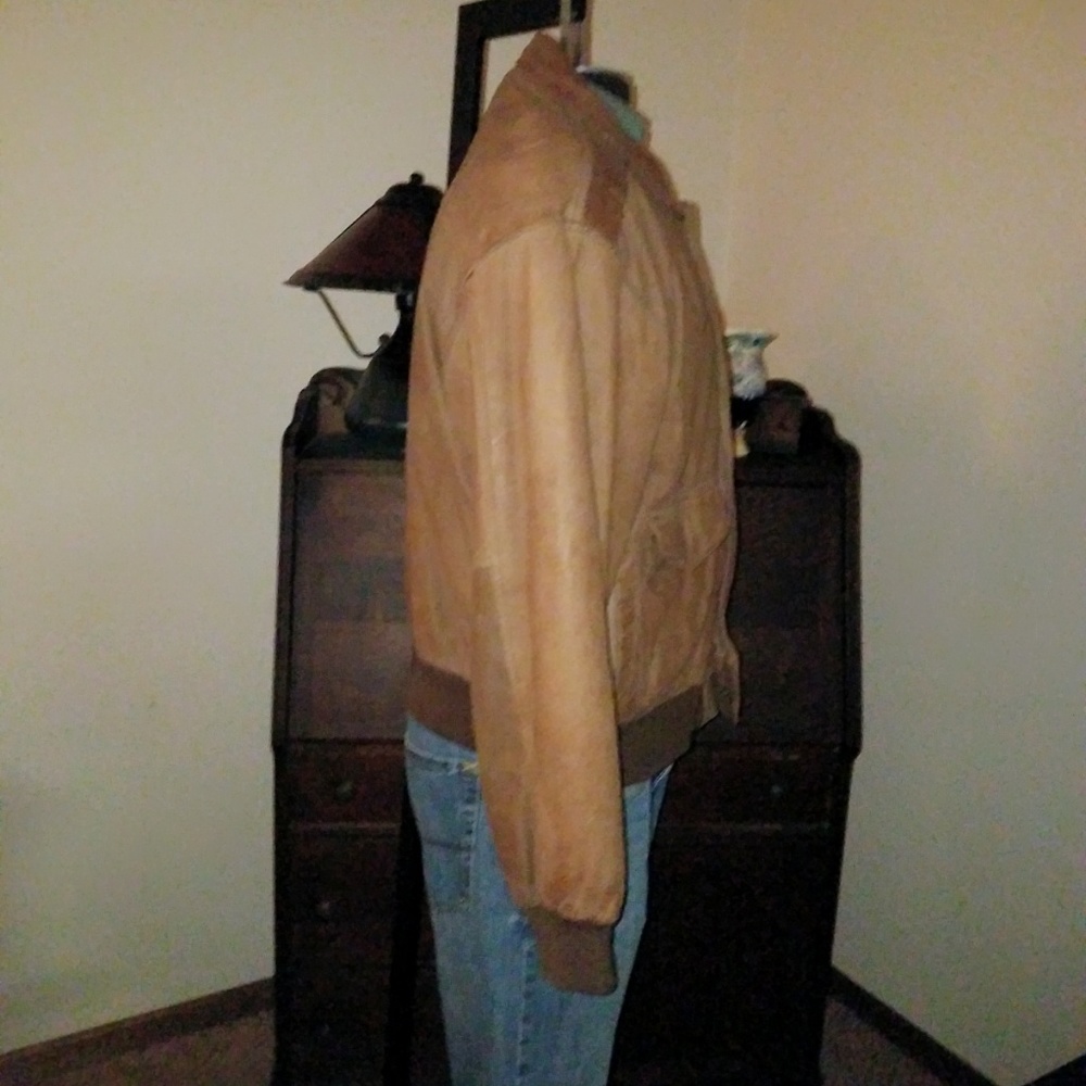 Vintage Global identity leather bomber jacket - Picture 3 of 8